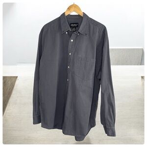 Eddie Bauer Cotton Gray Button Down Shirt XL